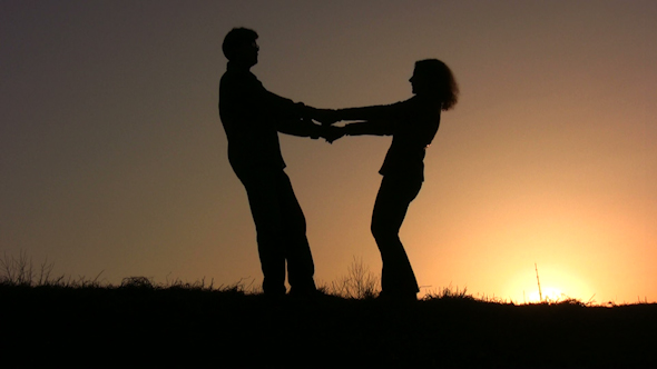 Dance Couple Sunset