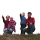 Family Of Four On Meadow 2 - VideoHive Item for Sale