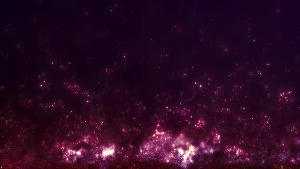 Trippy Abstract Purple Pink and Orange Particle Loop Background