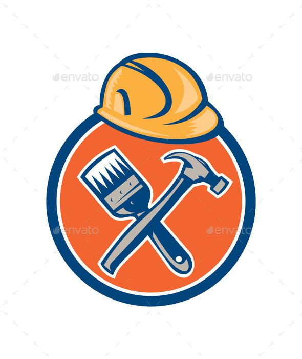 Builder Painter Carpenter Hammer Brush - Man-made Objects Objects