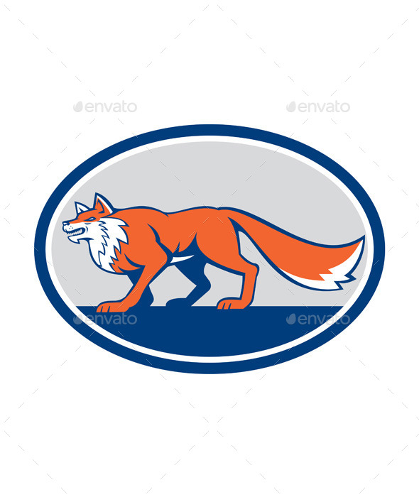 Red Fox Pouncing - Animals Characters