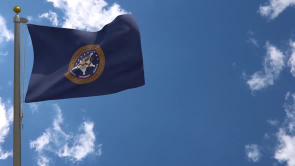 United States Marshals Service Flag (Usa) On Flagpole alt