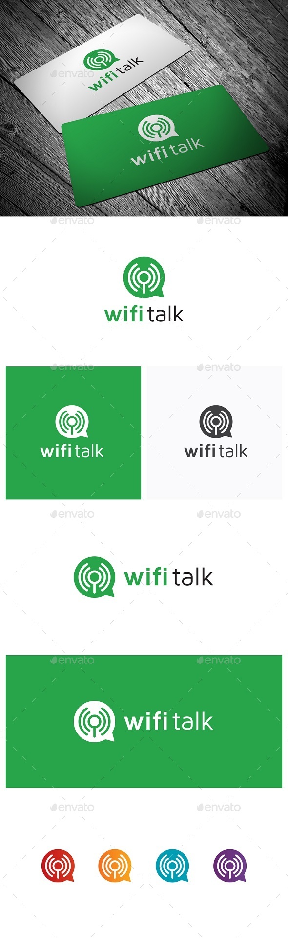 Wifi Talk - Symbols Logo Templates