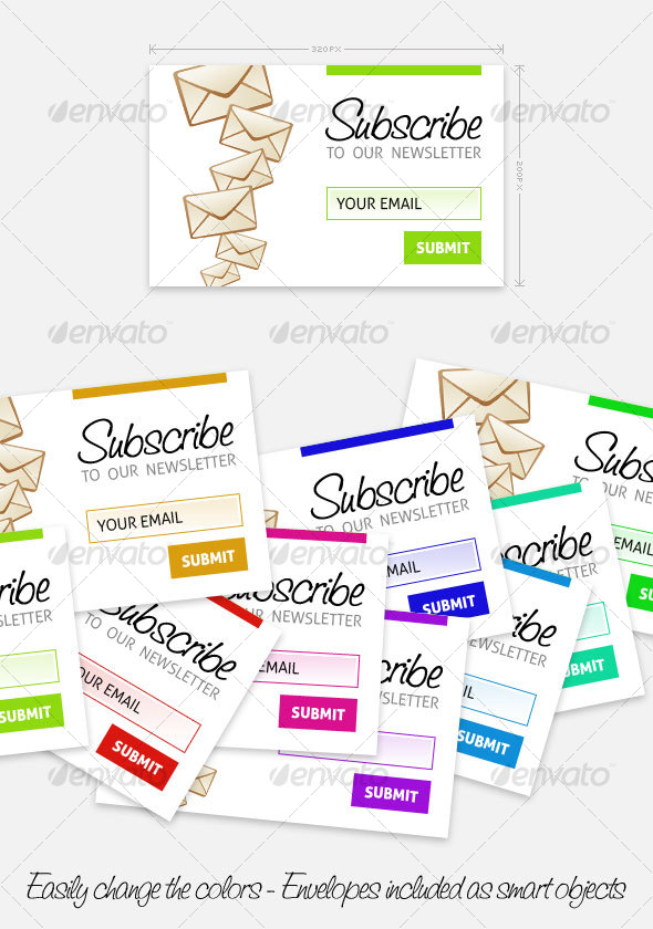 Newsletter Boxes - Forms Web Elements