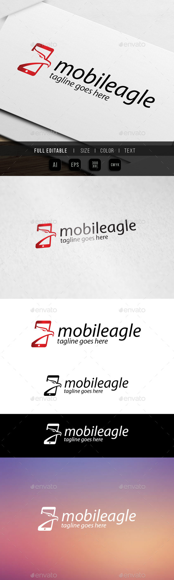 mobile eagle logo - Abstract Logo Templates