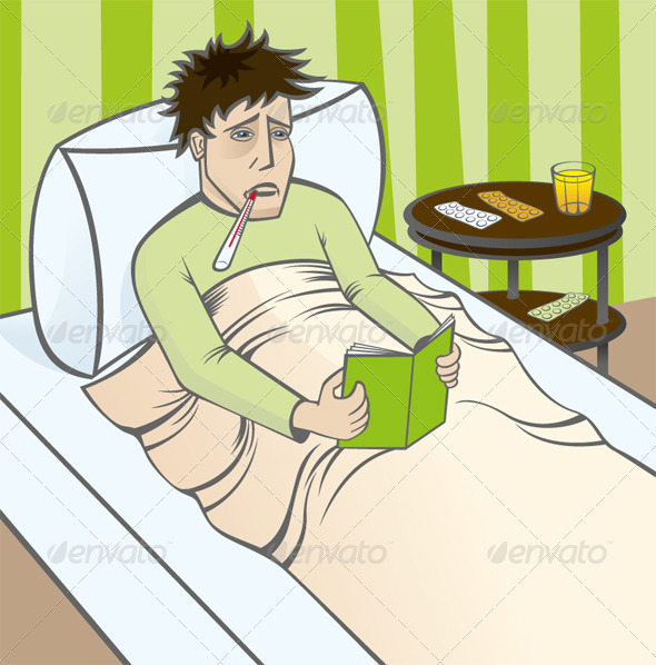 Sick With Flue Man