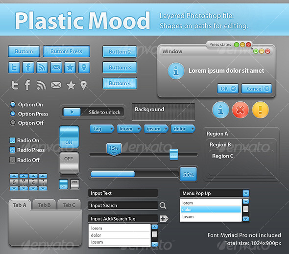 Plastic Mood - Components for App Interface - Miscellaneous Web Elements