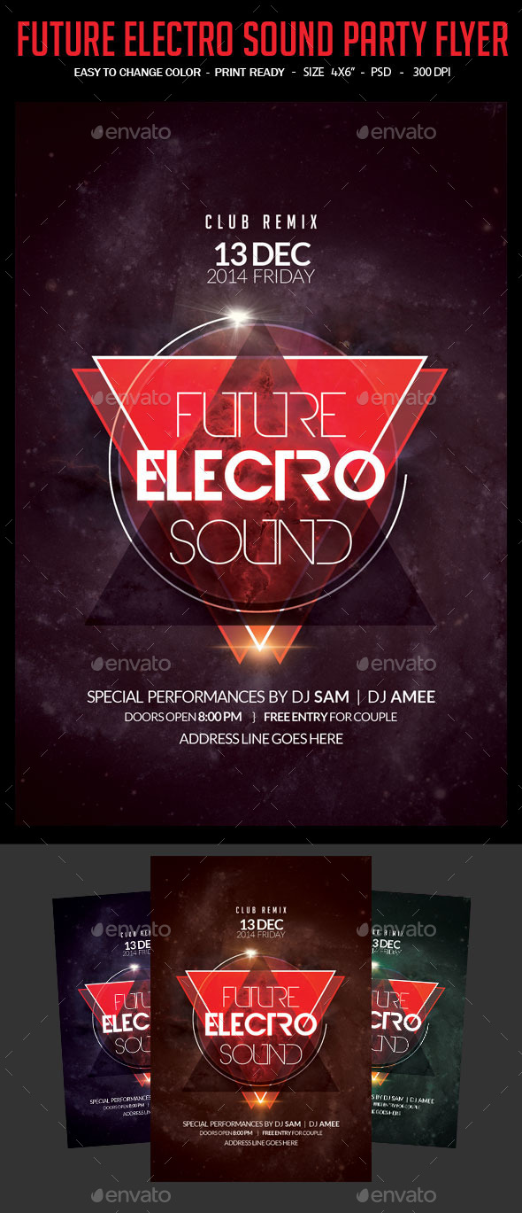 Future Electro Sound Party Flyer - Clubs & Parties Events