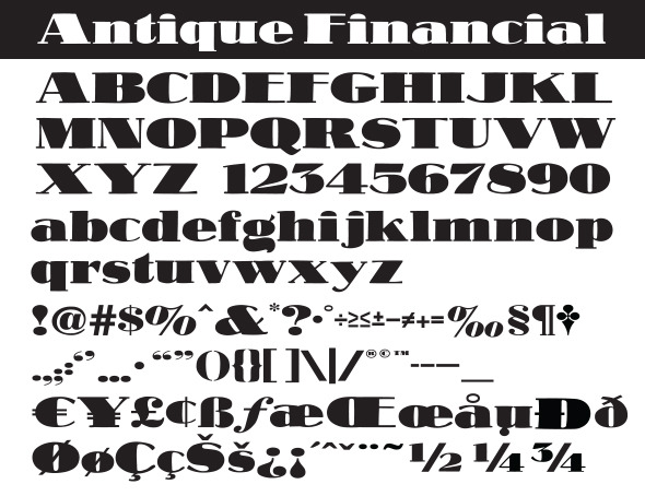 Antique Financial Font, Fonts | GraphicRiver