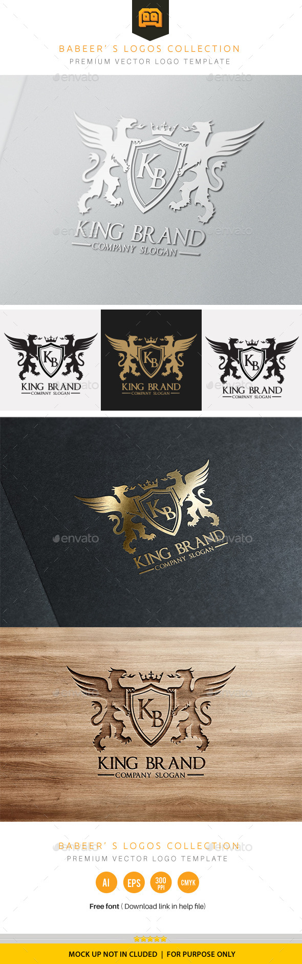 King Brand - Crests Logo Templates