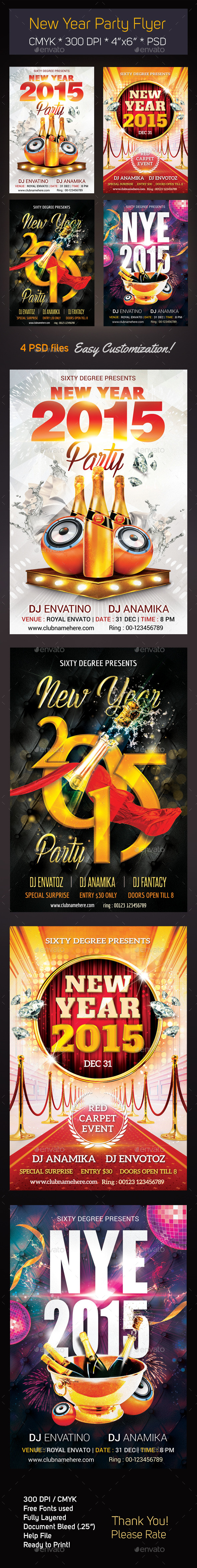 New Year Party Flyer Bundle - Clubs & Parties Events