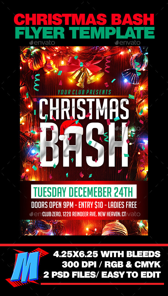Chrismas Bash Flyer Template - Clubs & Parties Events