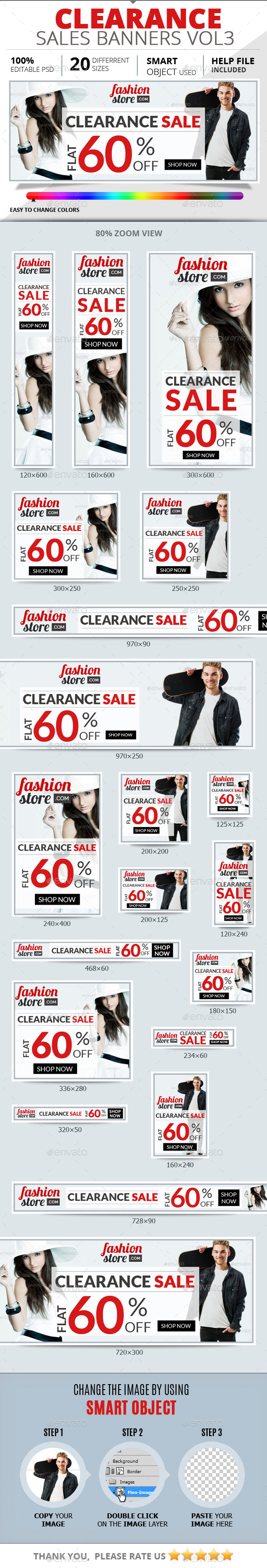 Clearance Sales Web Banners - Banners & Ads Web Elements