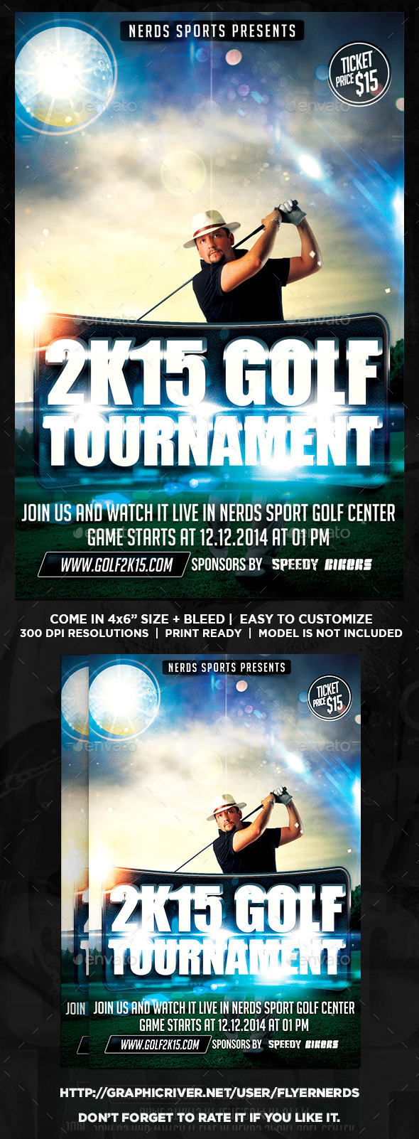 Golf Competition 2K15 Sports Flyer - Sports Events