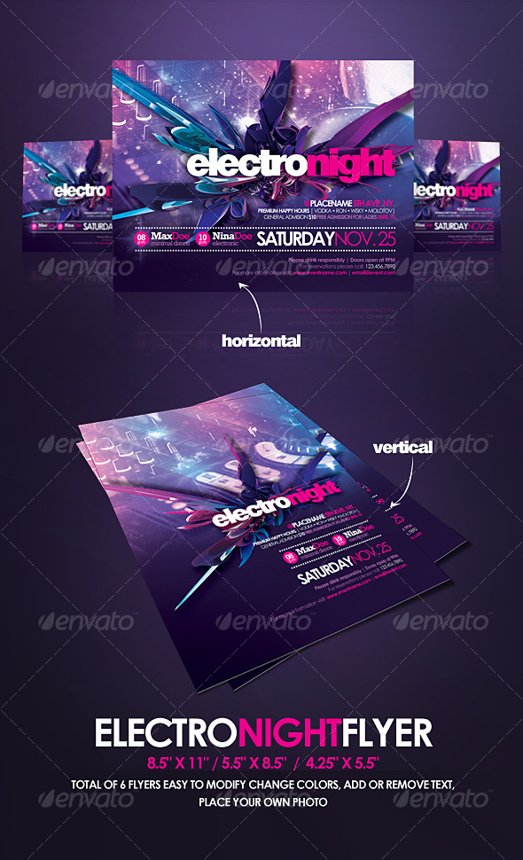 Electro Night Flyer - Clubs & Parties Events