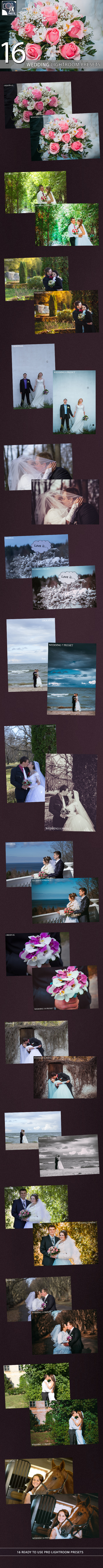 16 Wedding Premium Lightroom Presets - Wedding Lightroom Presets