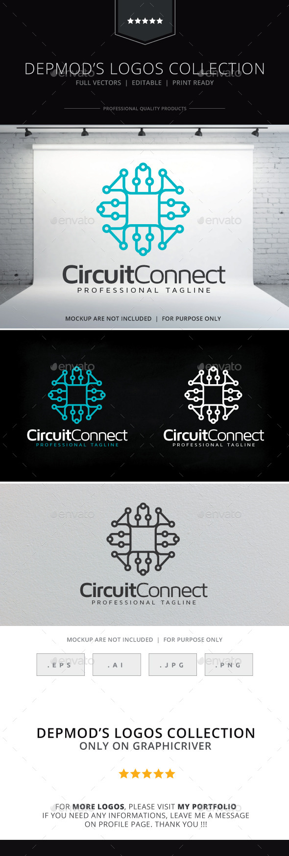 Circuit Connect Logo - Abstract Logo Templates