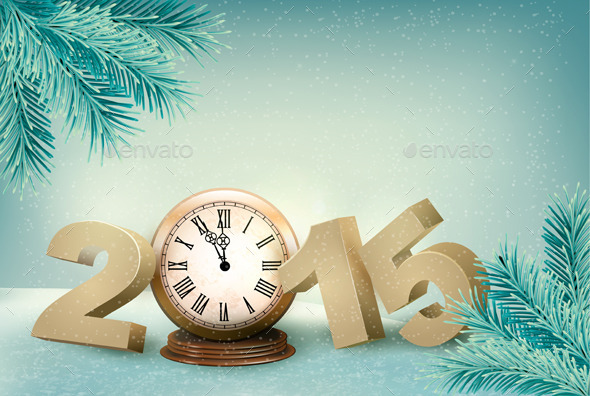 Holiday background with a 2015 - New Year Seasons/Holidays