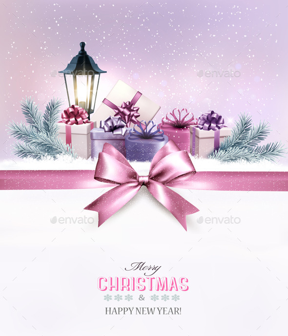 Christmas Gift Boxes in Snow - Seasons/Holidays Conceptual