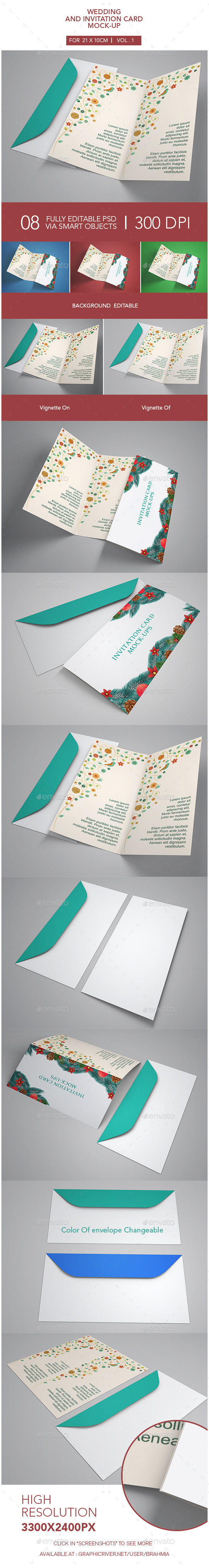 Wedding And Invitation Card Mock-Up - Miscellaneous Print