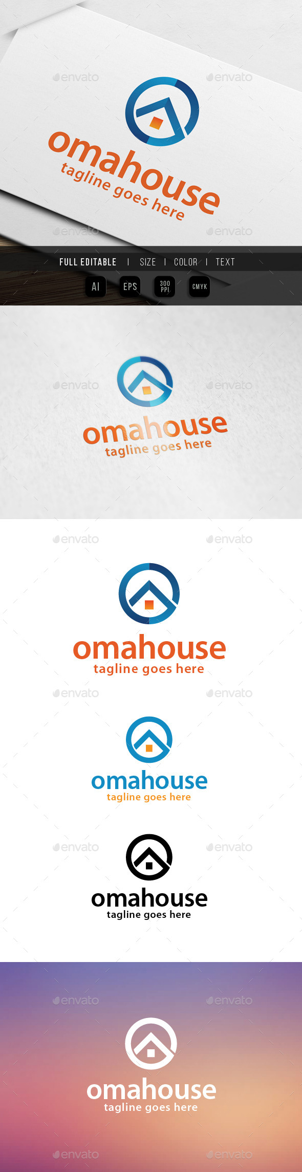 Home House Letter O - Letters Logo Templates
