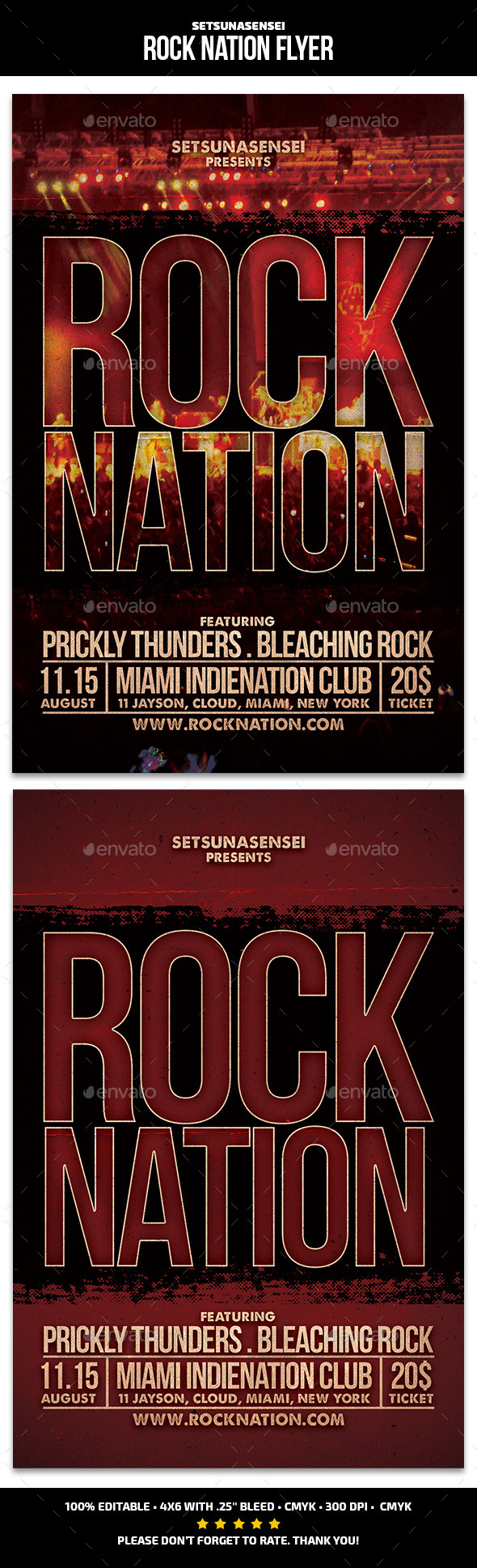 Rock Nation Flyer - Concerts Events