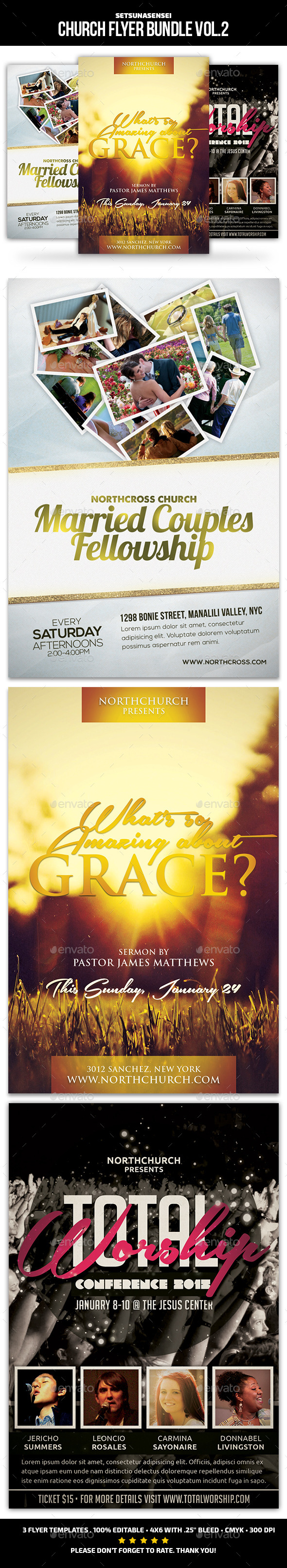 Church Flyer Bundle Vol. 2 - Church Flyers