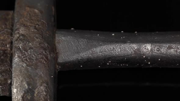 Viking Sword Silver Decorated Pommel Grip Crossguard alt