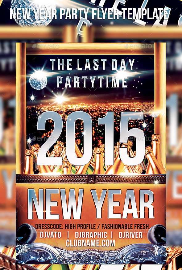 New Year Party Flyer Template - Events Flyers