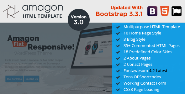 Amagon: Bootstrap Flat - ThemeForest 7783664