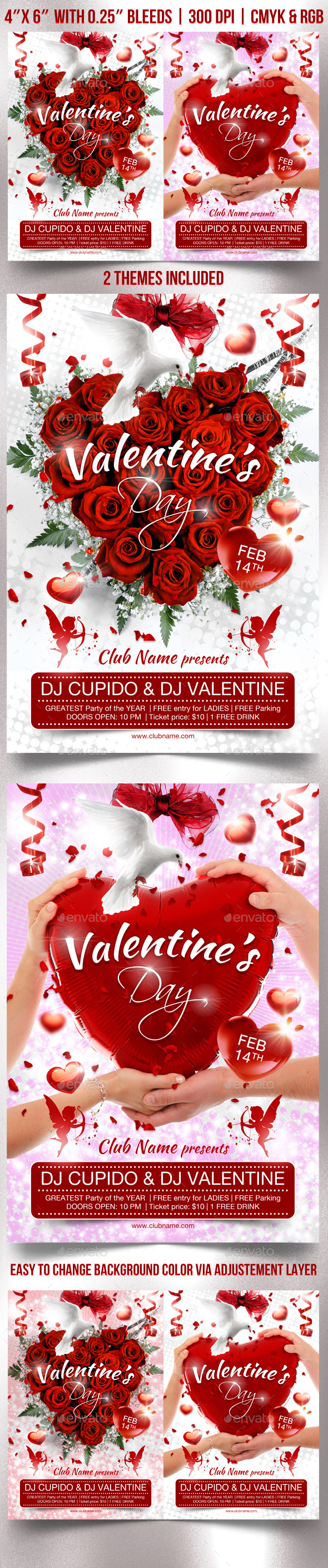 Valentines Day Flyer Template - Clubs & Parties Events