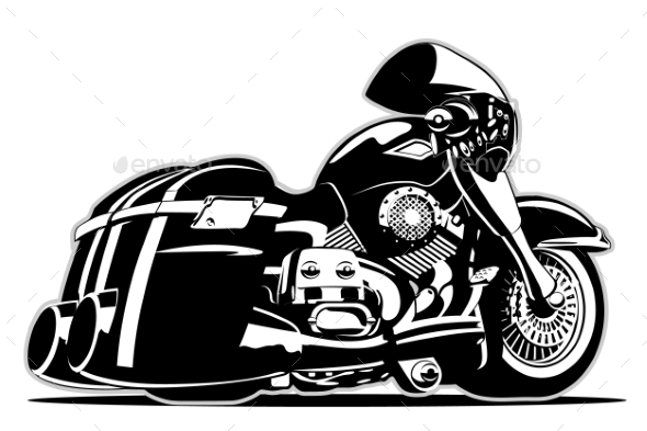 Cartoon Motorbike - Man-made Objects Objects