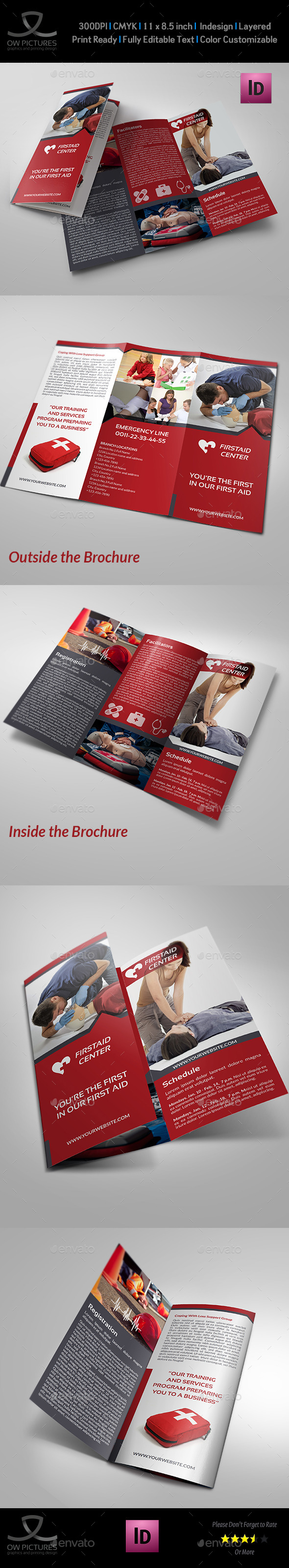 First Aid Training Tri-Fold Brochure Template With Hiv Aids Brochure Templates