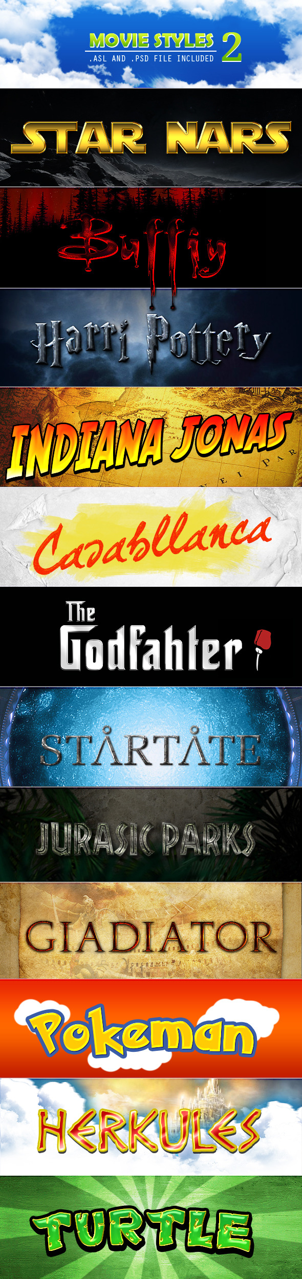 Movie Styles 2 - Text Effects Styles
