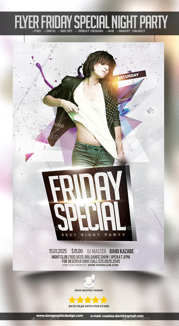 Flyer Friday Special Night Party - Clubs & Parties Events