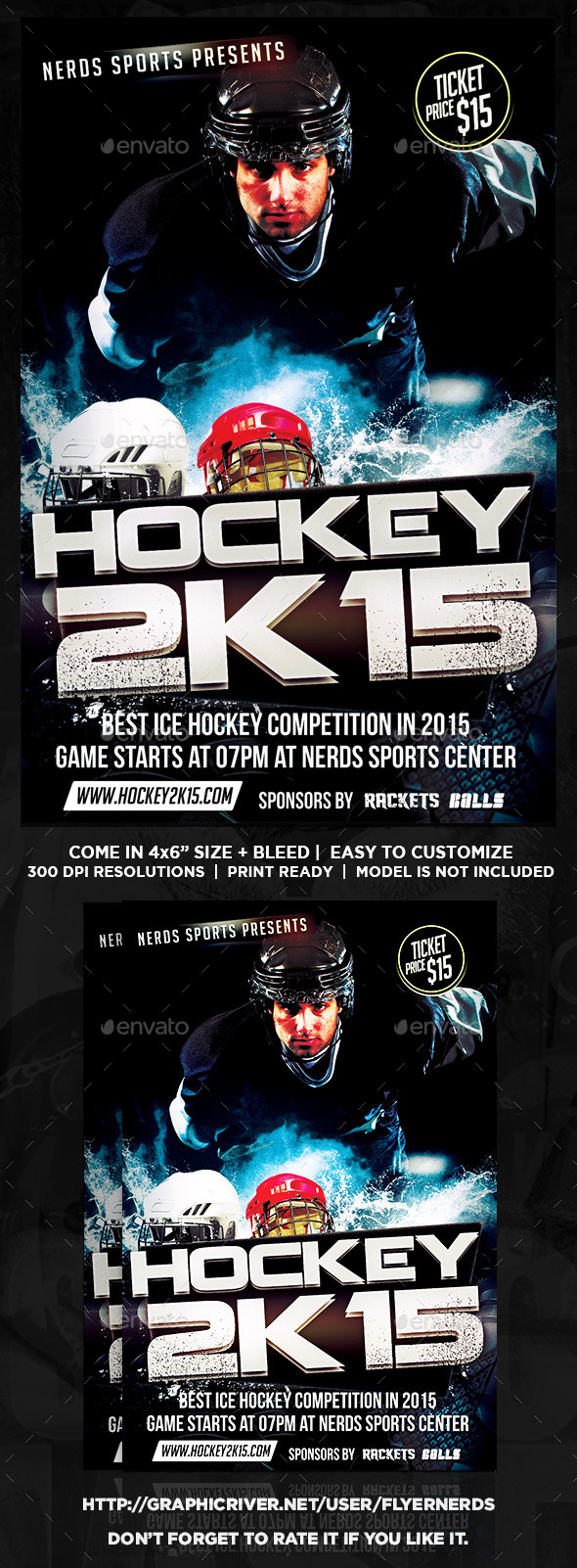 Ice Hockey Tournament Sports Flyer - Sports Events