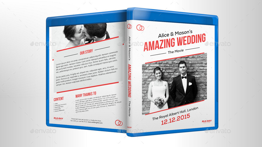 Wedding DVD / Blu-ray Covers with Disc Labels, Print Templates ...
