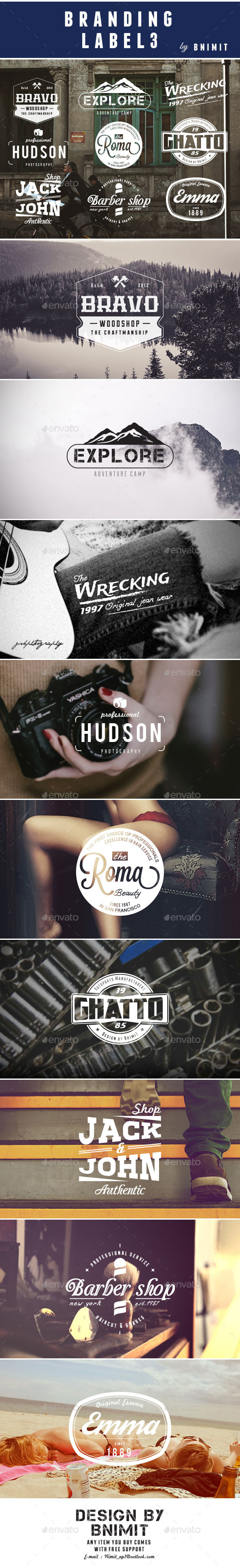 Branding Label Vol.3 - Badges & Stickers Web Elements