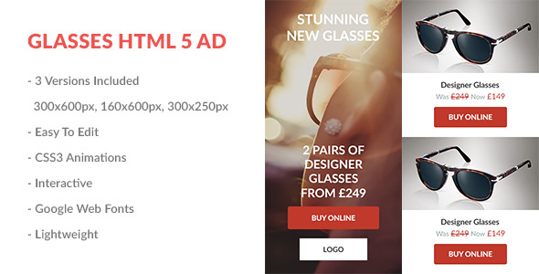 Glasses HTML5 Ad - CodeCanyon 9910680