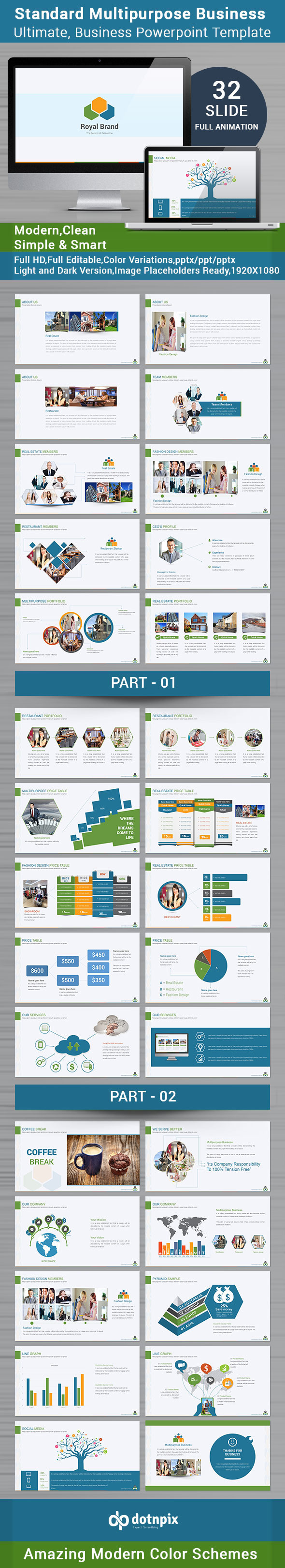 standard multipurpose business powerpoint templatedotnpix standard multipurpose business powerpoint templatedotnpix, Presentation templates