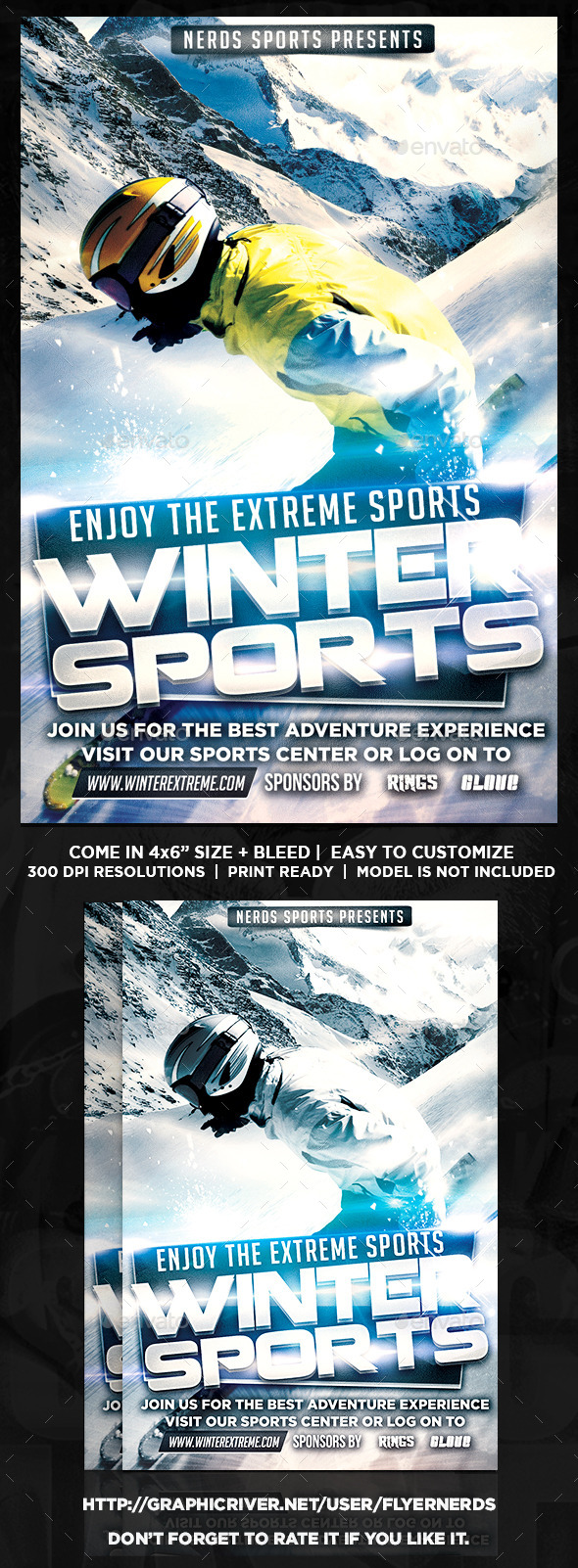 Extreme Winter 2K15 Sports Flyers