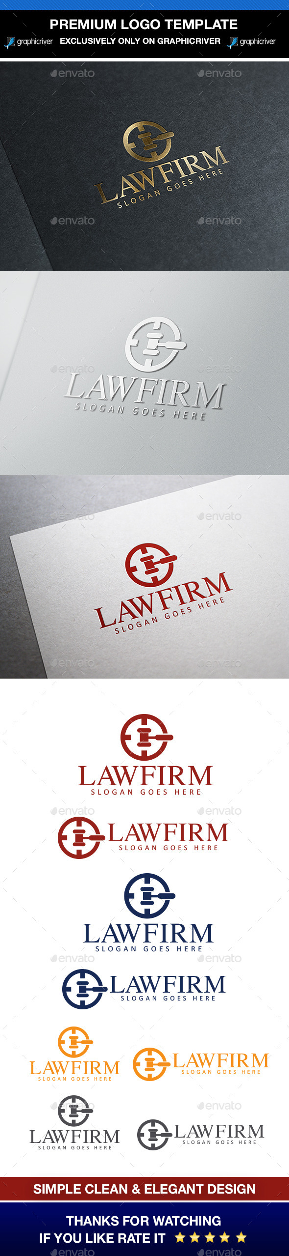 Law & Attorney Logo - Symbols Logo Templates
