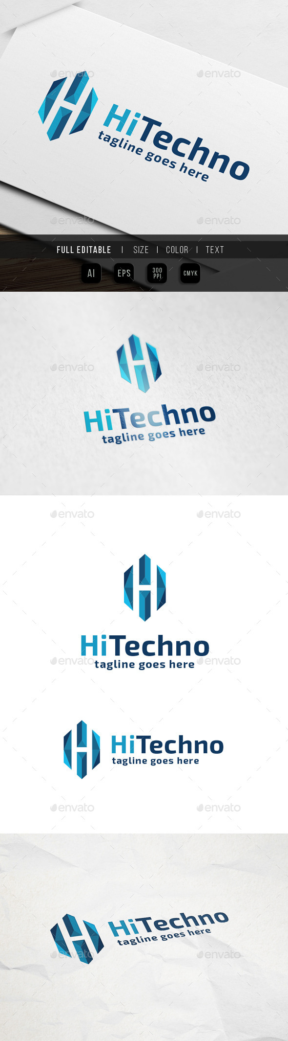 Hi Tech - Letter H - Letters Logo Templates