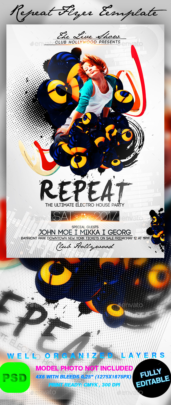 Repeat Flyer Template - Events Flyers