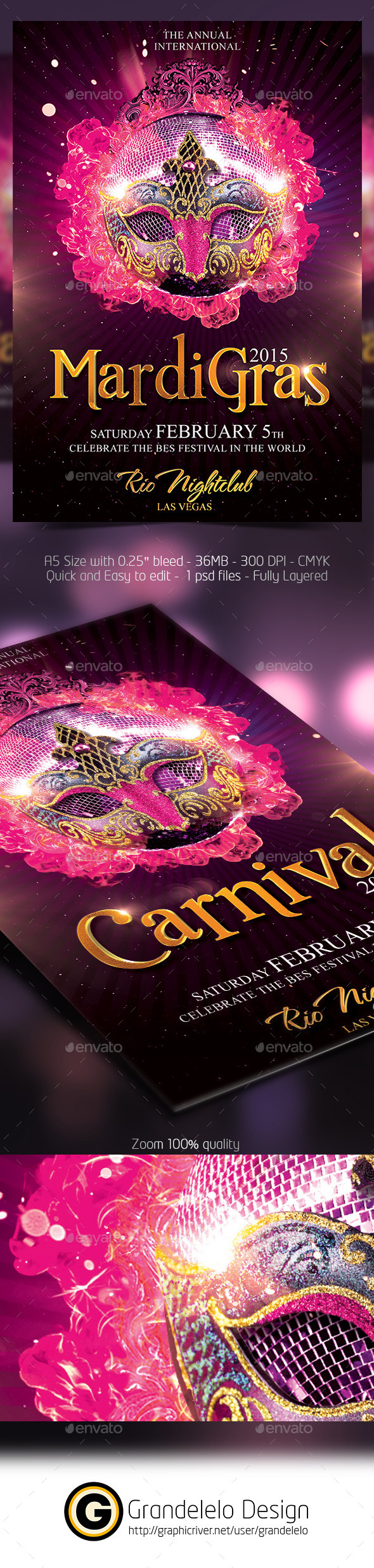 The Carnival 2015 Flyer Template - Clubs & Parties Events