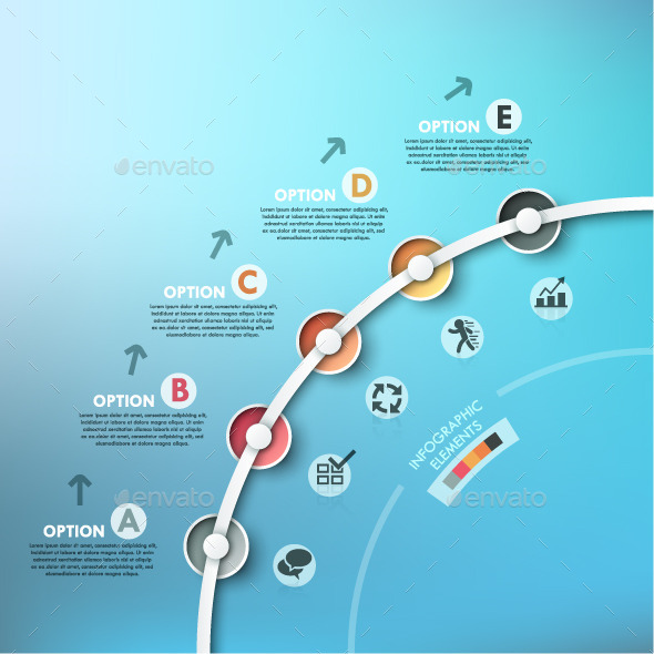 Modern Infographics Process Template/Timeline - Infographics