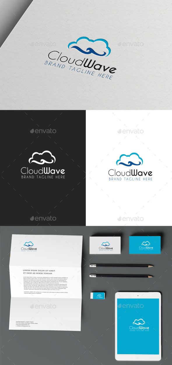 Cloud Wave - Objects Logo Templates