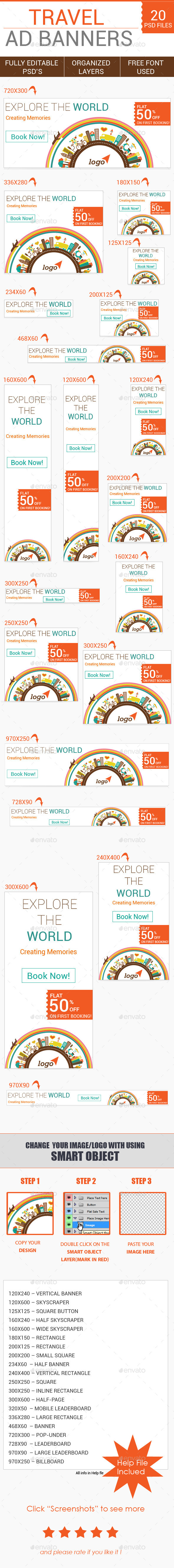 Travel Ad Banner - Banners & Ads Web Elements