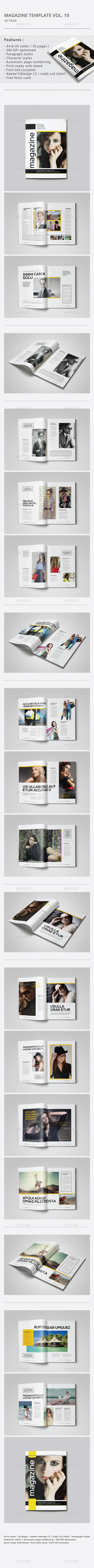 Indesign Magazine Template Vol.10 - Magazines Print Templates