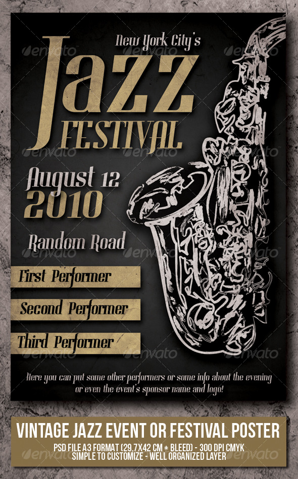 Jazz Event - Festival Poster - Concerts Events